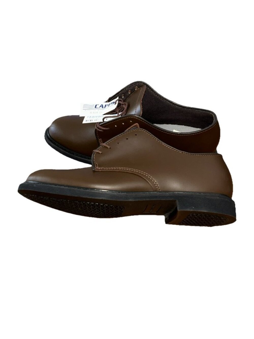 Capps Airlite Uniform Footwear 90259-A Brown Oxford Men's Dress Shoes 12 D AGSU - Picture 4 of 8